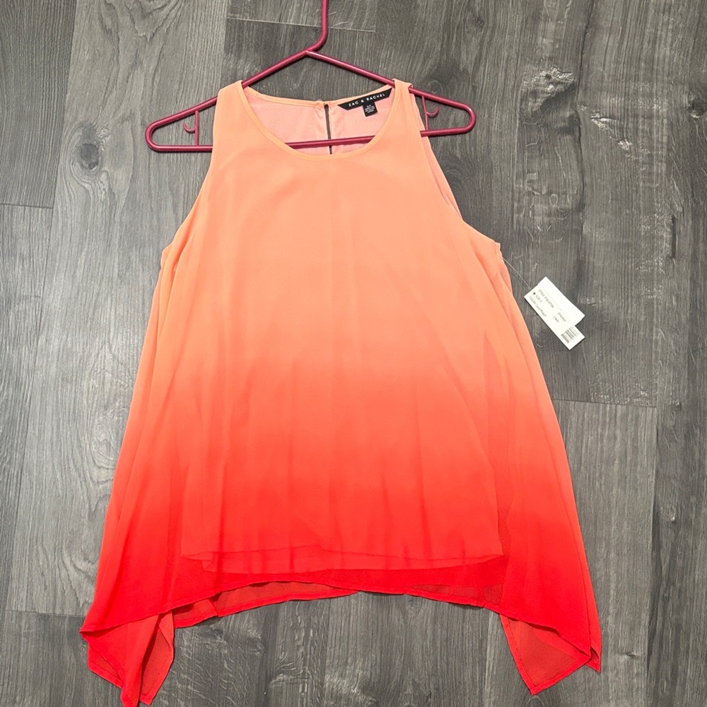 Zac & Rachel Peach Sleeveless Top
